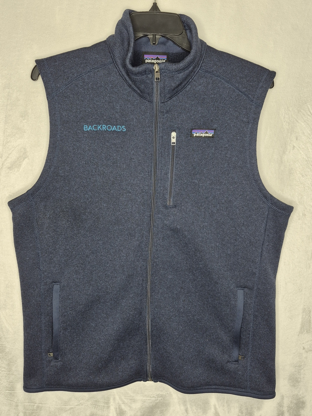 Patagonia Better Sweater Fleece Vest Navy Blue Backroads Embroidered Mens Large